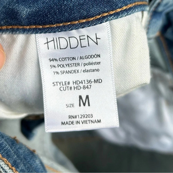 NOT FOR SALE Hidden Distressed Denim Shorts,  size M - Picture 9 of 10